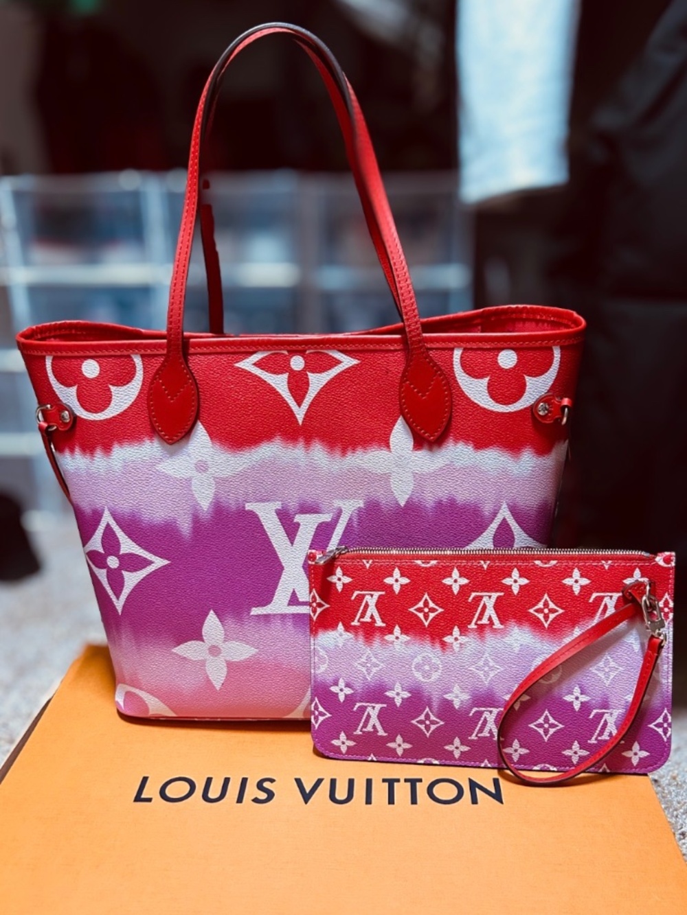 LOUIS VUITTON NEVERFULL ESCALE MM LIMITED + FULL SET + ORIGINAL RECEIPT